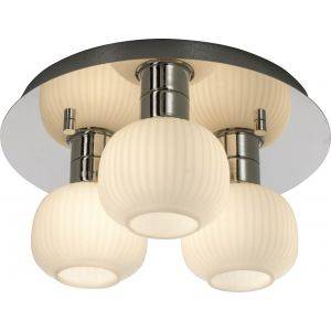 Messina Plafond 28cm Krom/Vit IP44 