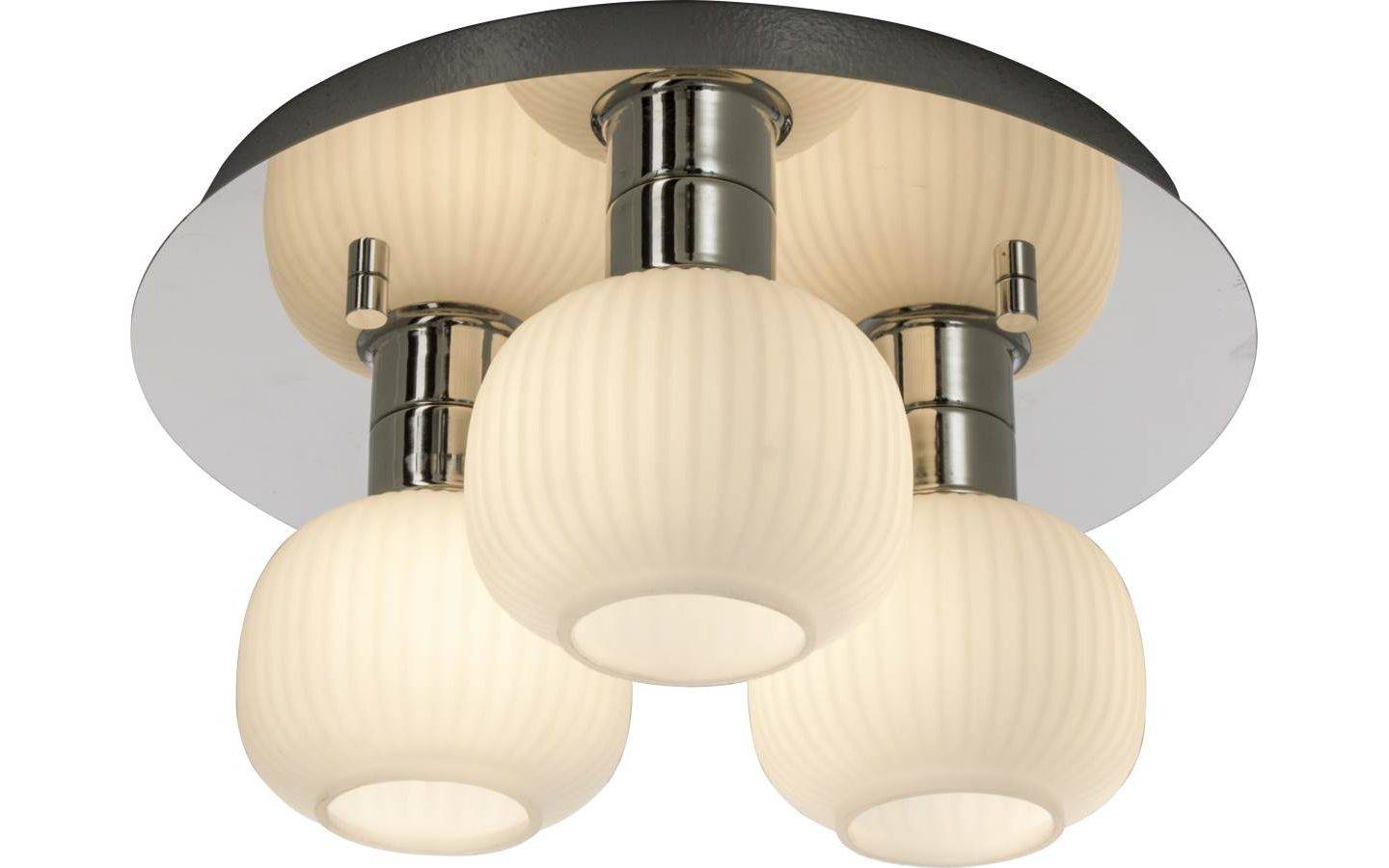 Messina Plafond 28cm Krom/Vit IP44 