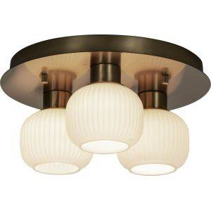 Messina Plafond 28cm Matt Mässing/Opal IP44