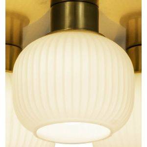 Messina Plafond 28cm Matt Mässing/Opal IP44