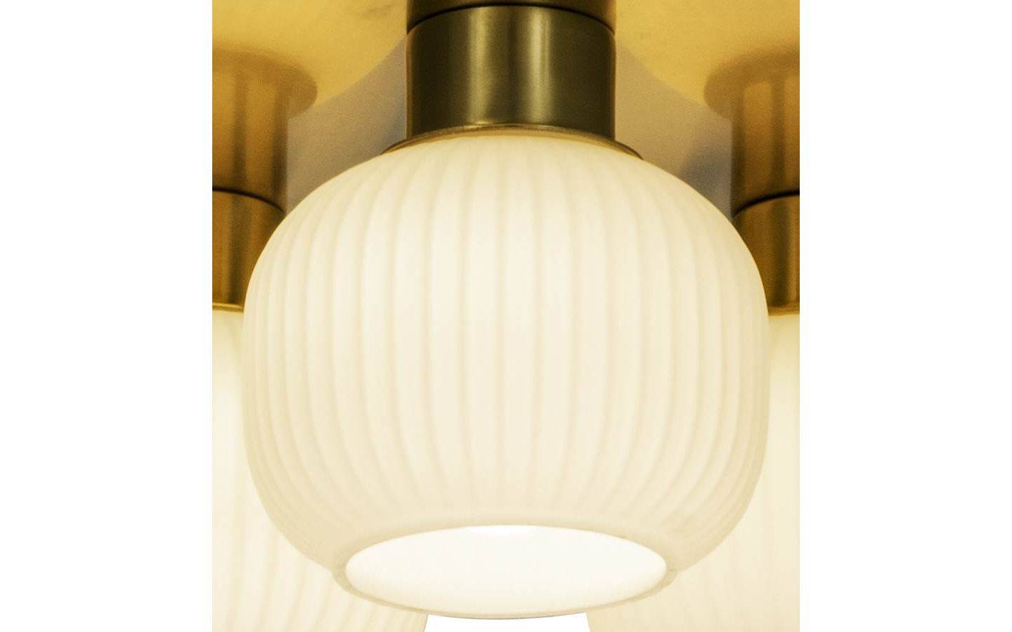 Messina Plafond 28cm Matt Mässing/Opal IP44