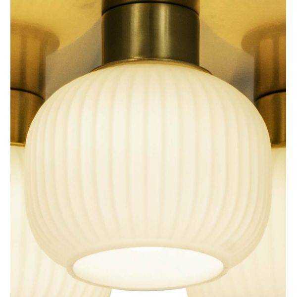 Messina Plafond 28cm Matt Mässing/Opal IP44