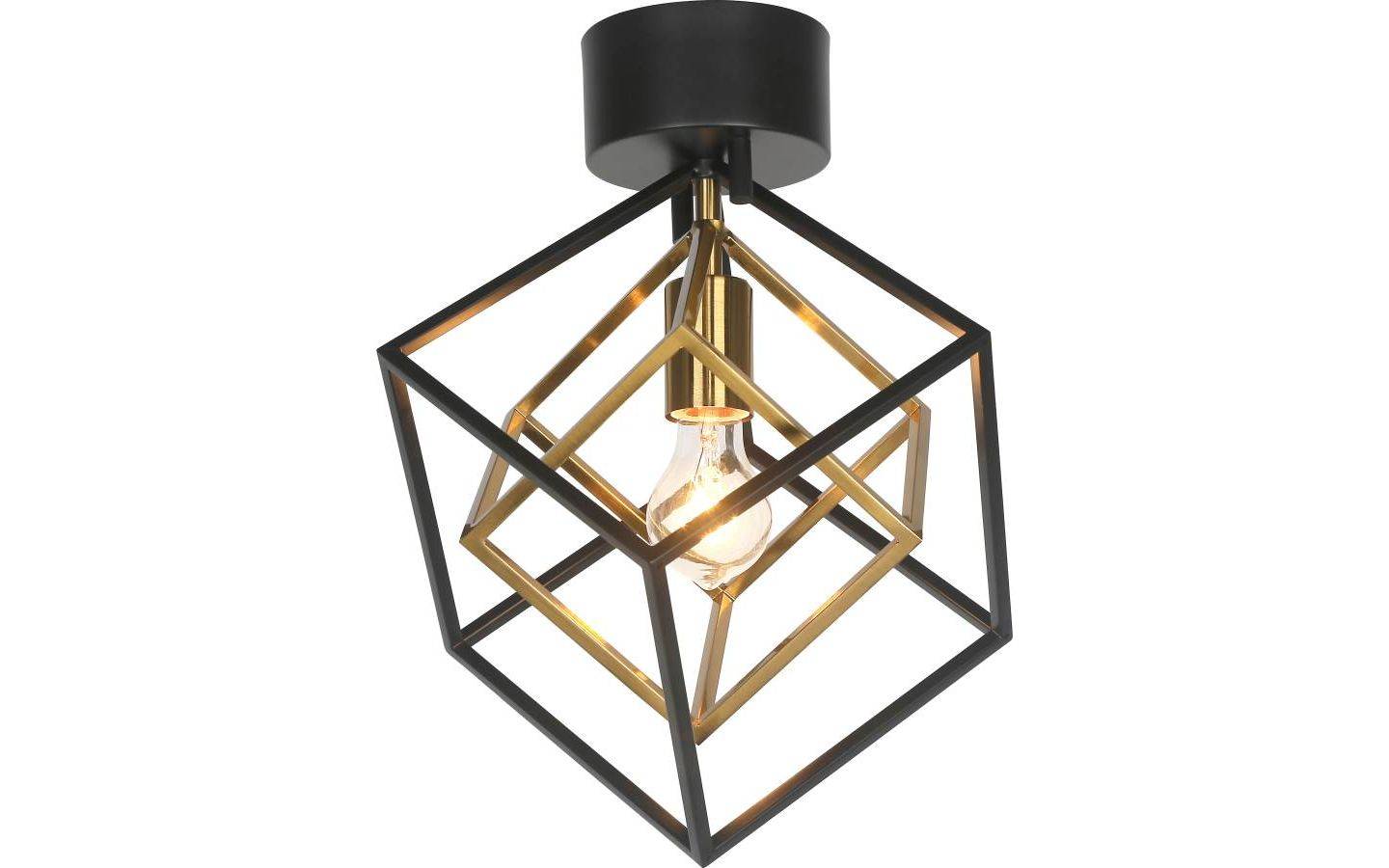 Cubes Plafond 33cm Svart/Matt Mässing