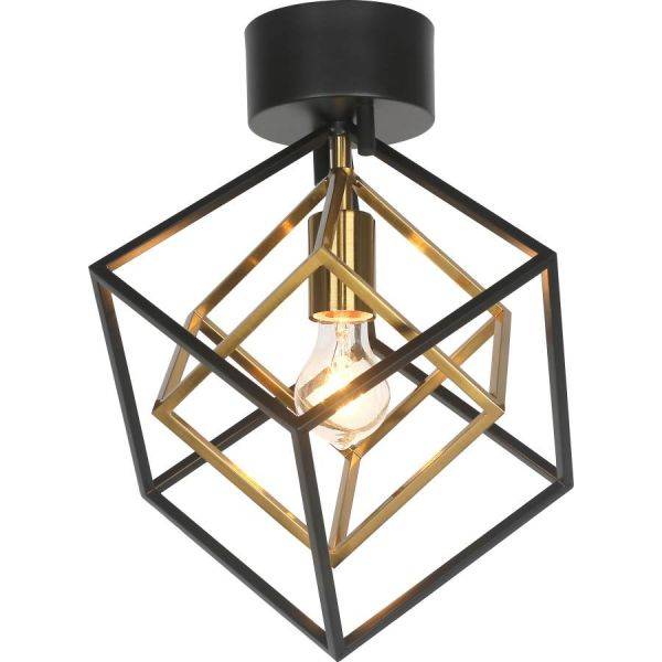 Cubes Plafond 33cm Svart/Matt Mässing