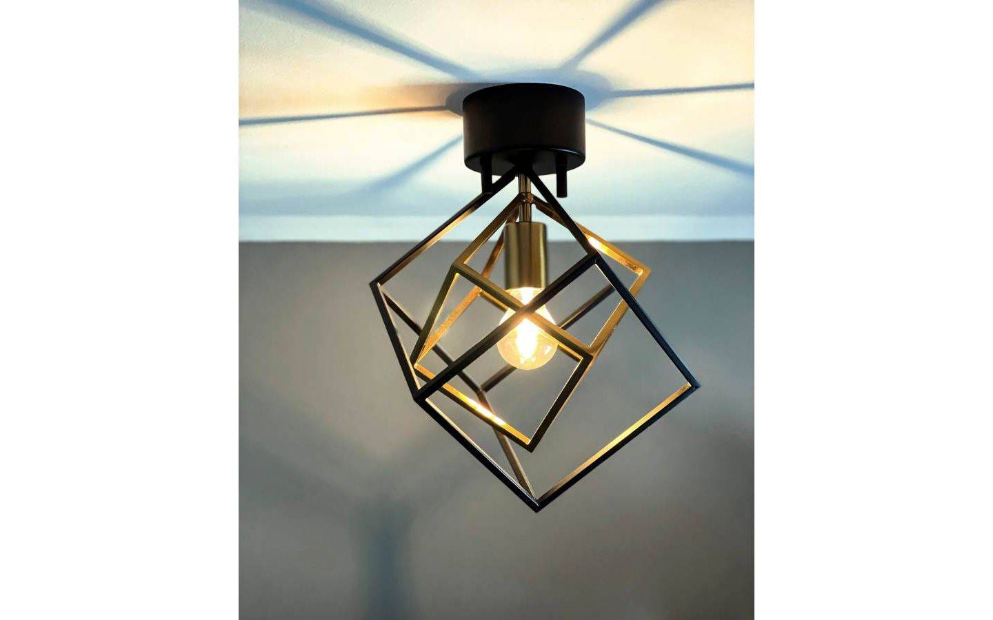 Cubes Plafond 33cm Svart/Matt Mässing