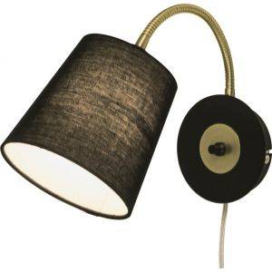 Ljusdal Vägglampa Svart/Matt Mässing