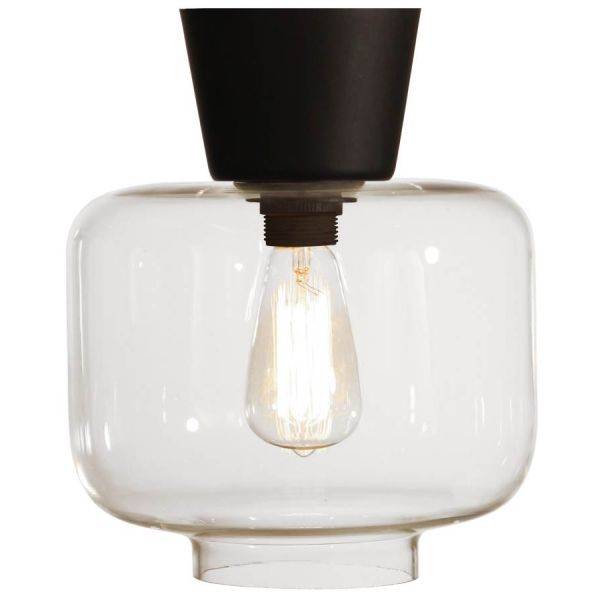 Ritz Plafond 25cm E27 Klar/Svart