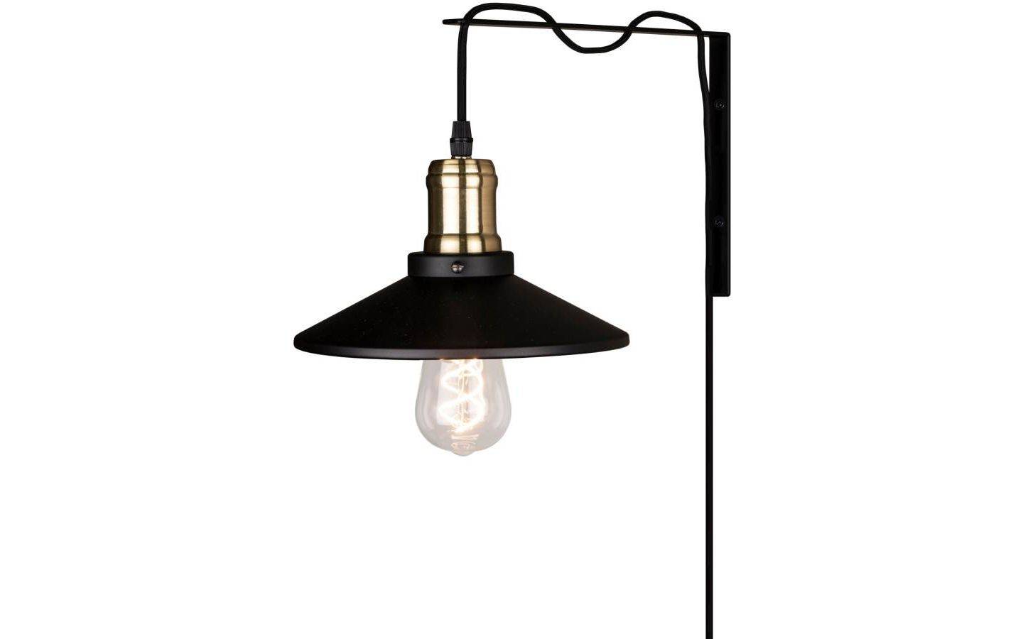 Disc Vägglampa Svart/Mässing