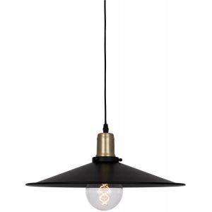 Disc Taklampa 40cm E27 Svart/Borstad Mässing