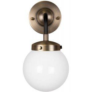 Alley 1 Vägglampa IP44 30cm E27 Antikmässing/Vit