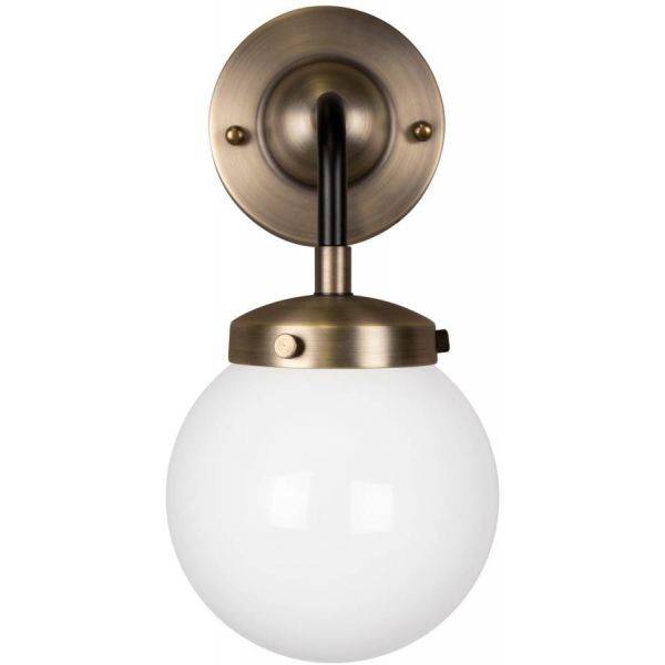 Alley 1 Vägglampa IP44 30cm E27 Antikmässing/Vit