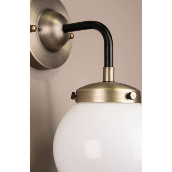 Alley 1 Vägglampa IP44 30cm E27 Antikmässing/Vit