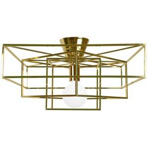 Cube Plafond 46cm E27 Mässing