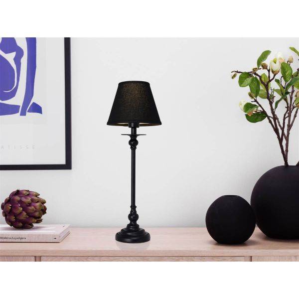 Sophie Lampfot 39cm Svart