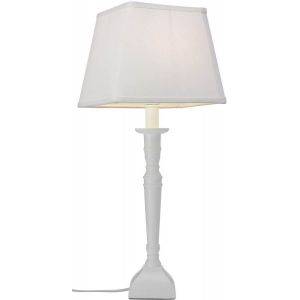 Linne Lampskärm Rektangulär 24cm Vit