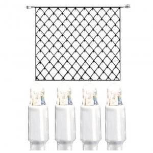 Ljusnät System LED 3x3m Kallvit Vit Kabel