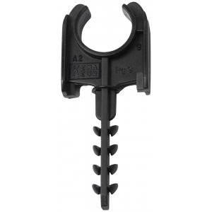 Rörfäste AKS, 20 mm, Svart, 200st/förp