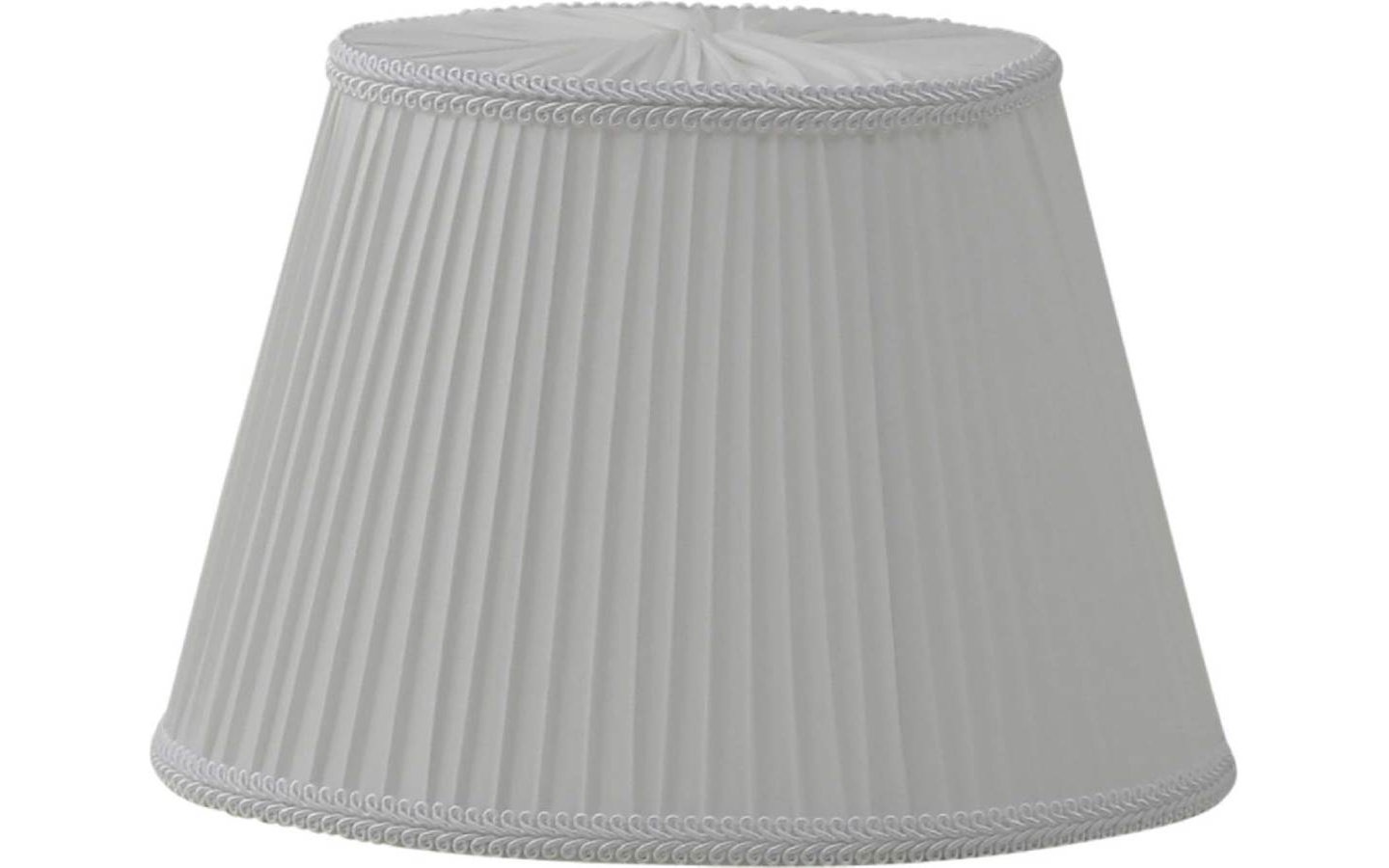 Stilskärm Satin Plisserad Offwhite Oval (Lcm, Hcm, Djcm)