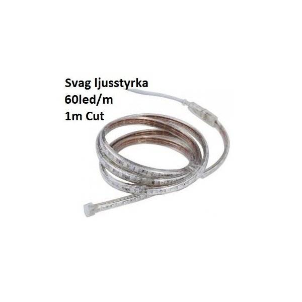 copy of LEDstrip 230V 2,5W/m 3000K 60led/m 1m Cut Metervara IP44