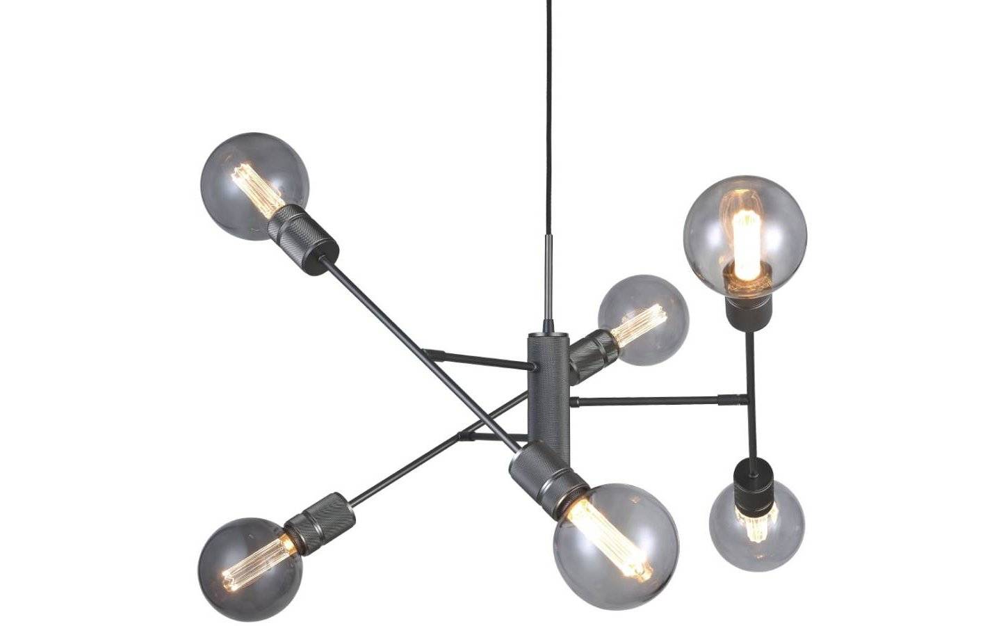 Halo 6L Taklampa E27 Gun Black Justerbar