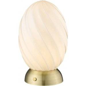 Twist Oval Bordslampa Opal 1 X G9 Antik Mässing