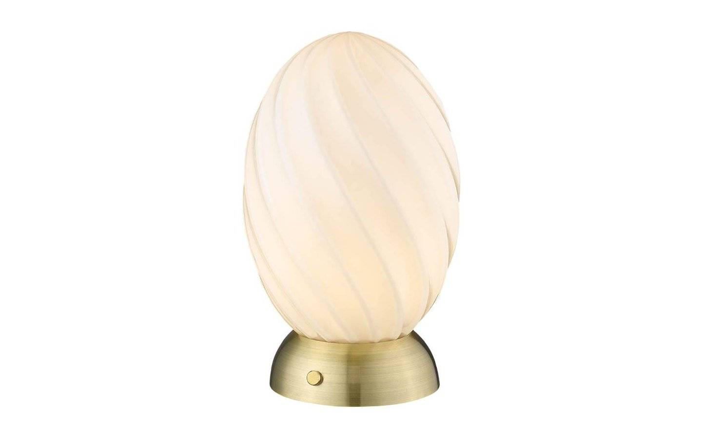 Twist Oval Bordslampa Opal 1 X G9 Antik Mässing
