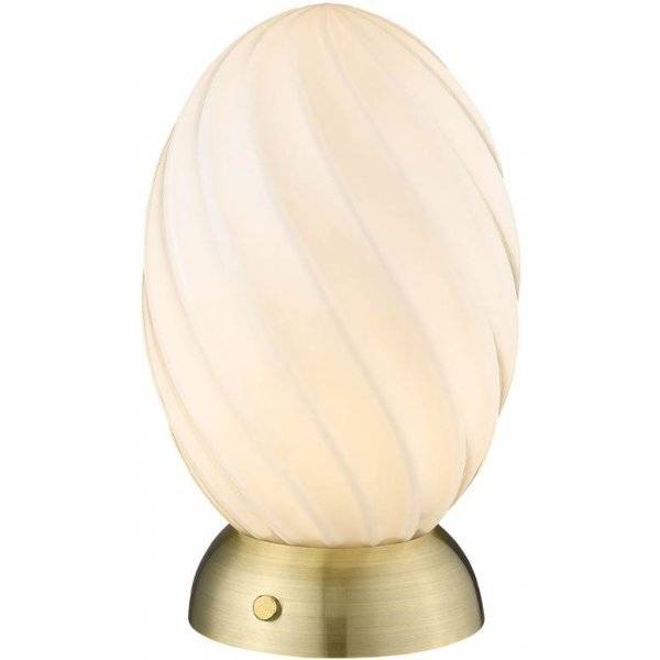 Twist Oval Bordslampa Opal 1 X G9 Antik Mässing
