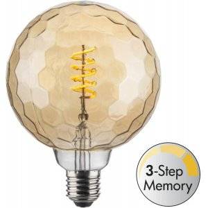 LED E27 3-Steg DIM Minne Glob 125mm 3000K 300lm 2,5W(30W) Amber