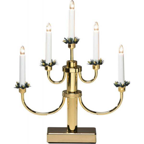 Elljusstake 5 ljus metall förmässingad 24V/IP20