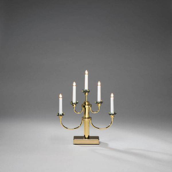 Elljusstake 5 ljus metall förmässingad 24V/IP20