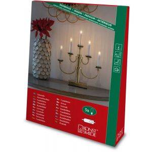 Elljusstake 5 ljus metall förmässingad 24V/IP20