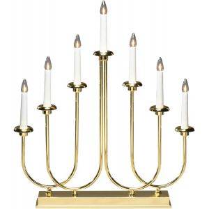 Elljusstake metall förmässingad, 7 v.vita LED, Dim. 24V/IP20