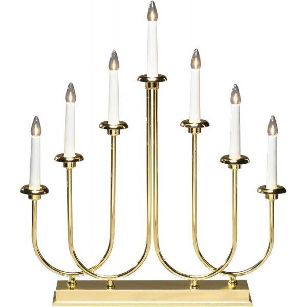 Elljusstake metall förmässingad, 7 v.vita LED, Dim. 24V/IP20