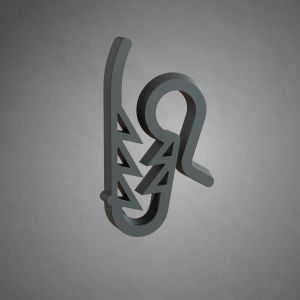 Svart krok, 5 st, för hängrännor. Används med 3825-900. IP44