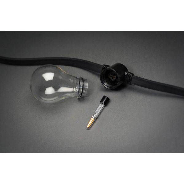 Ljusslinga startset E27 10 amber LED,utbytbar, dim.24V/IP44