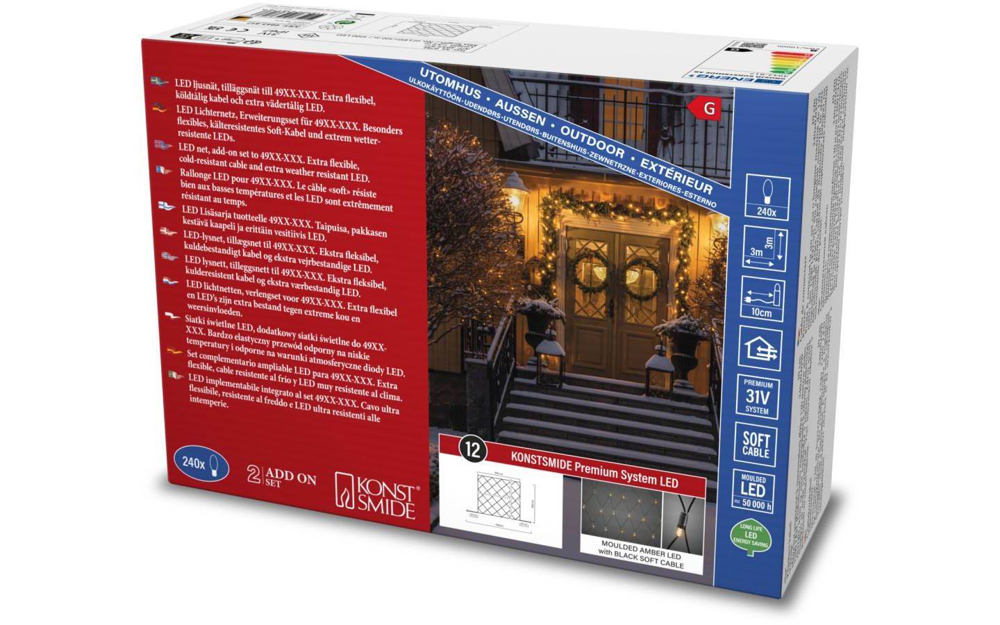 Tillägg nät 3x3m /4942/240amb.M-LED sv.soft cbl.31V/IP44.Dim