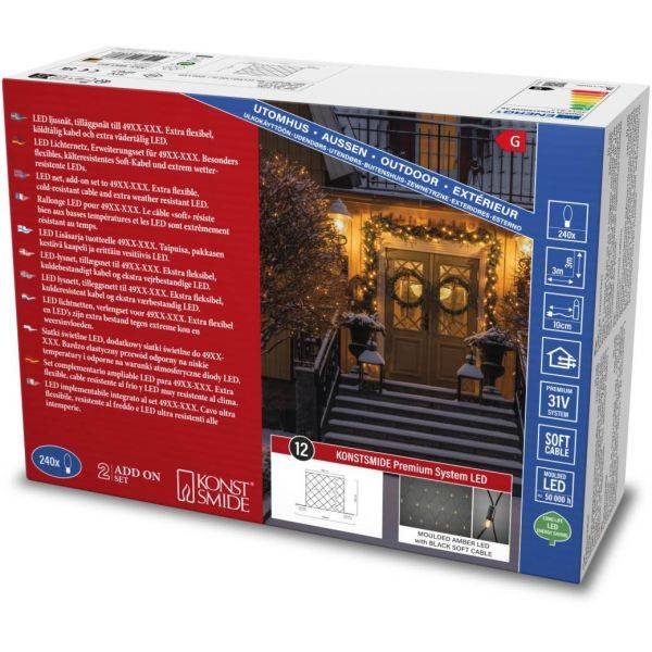 Tillägg nät 3x3m /4942/240amb.M-LED sv.soft cbl.31V/IP44.Dim