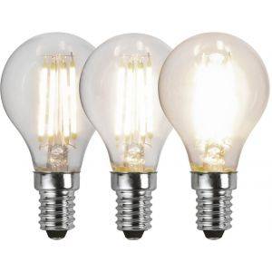 LED-lampa 3-Steg DIM-Minne Klot, E14 3000K 470lm 4,2W(40W)