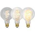 LED E27 3-Steg DIM-Minne Glob 95mm Spiral 2100K 270lm 4W(25W)