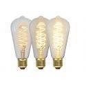 LED E27 3-Steg DIM-Minne Lyktlampa Spiral 2100K 270lm 4W(27W)