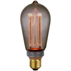 LED E27 3-Steg DIM Lyktlampa Soft Glow 1800K 120lm 5W(10W) Smoke