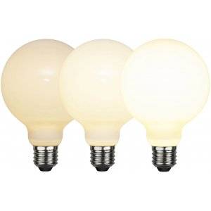 LED E27 3-Steg DIM Glob 95mm Opal RA90 2700K 800lm 7,5W(60W)