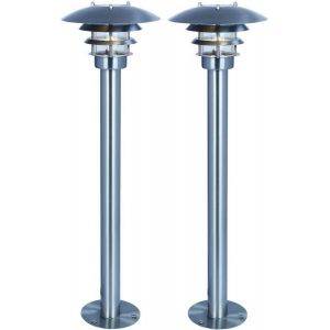 LED stolplykta Shine 2-pack Bolthi Connect 12V Rostfritt Stål IP44