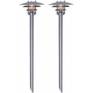 LED stolplykta Sunny 2-set Bolthi Connect 12V Rostfritt Stål IP44