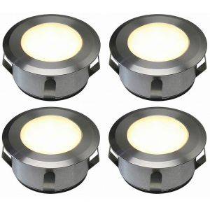 Decklight Frostat glas 70 mm 4-set Bolthi Connect 12V Stål IP67