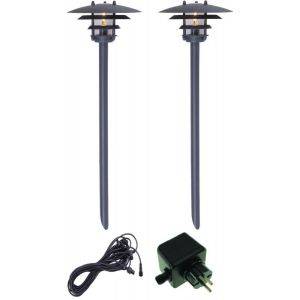 Malva LED 2-set Bolthi Connect 12V Antracit IP44