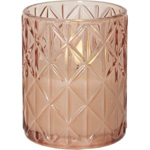 Led Ljus Flamme Romb Rosa