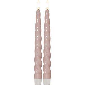 Led Antikljus 2-Pack Flamme Shine Rosa