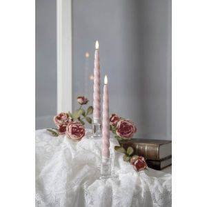 Led Antikljus 2-Pack Flamme Shine Rosa