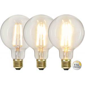 Led-Lampa E27 G95 Soft Glow 3-Step Memory
